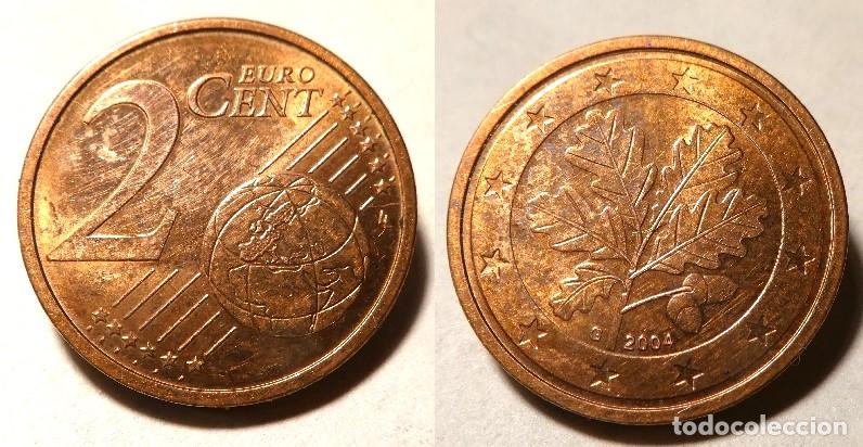 Euros: Moneda de Alemania 2 c&eacute;ntimos de Euro a&ntilde;o 2004 G SC