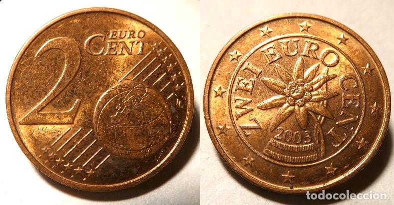 Euros: Moneda de Austria 2 c&eacute;ntimos de Euro a&ntilde;o 2003 Sc