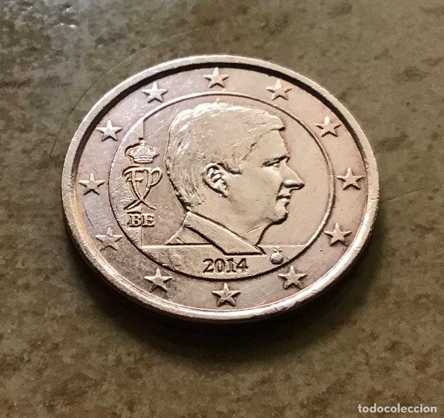 Euros: 2 c&eacute;ntimos de euro de B&eacute;lgica. A&ntilde;o 2014