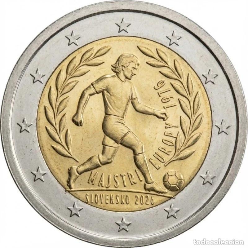 Euros: 2 euros Eslovaquia 2026 &ndash; Campeonato Europeo de F&uacute;tbol de 1976