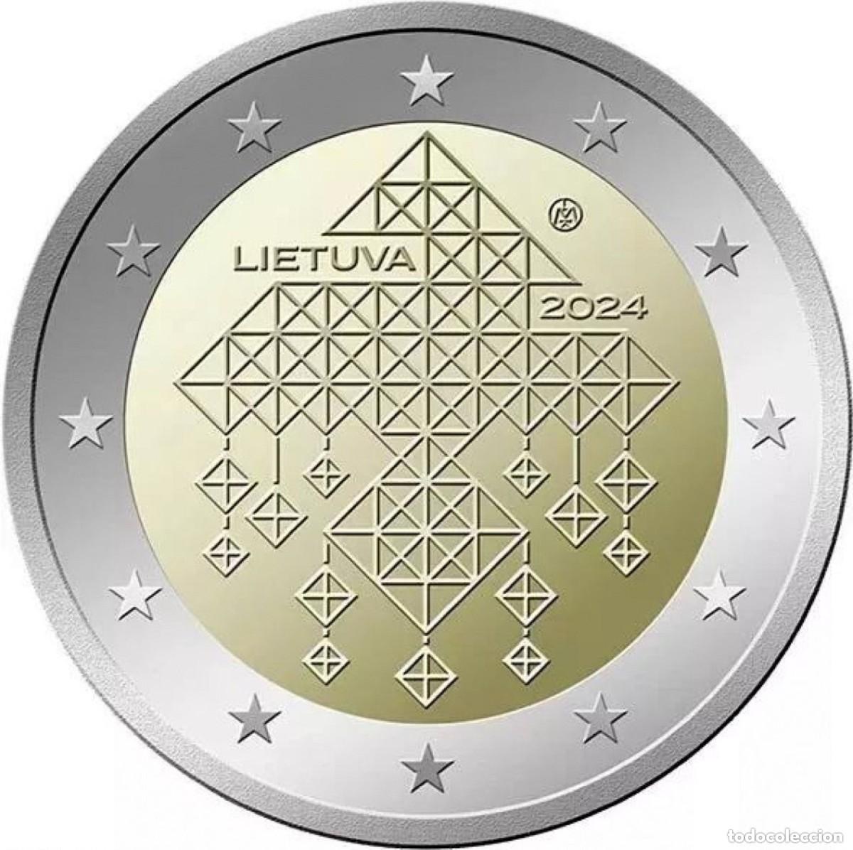 Euros: 2 euros Lituania 2024 &ndash; Jardines de Paja (tirada 500.000)