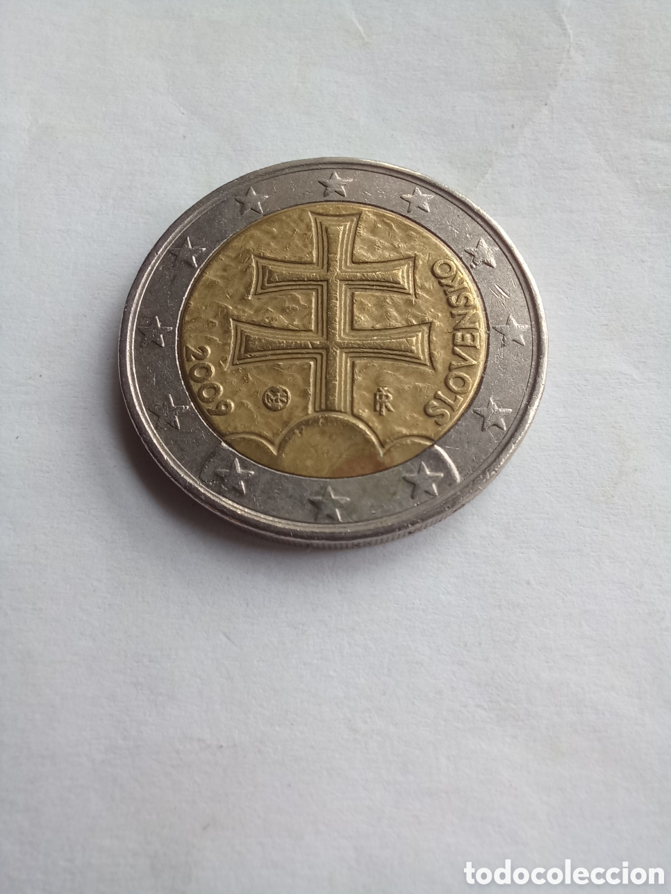 Euros: MONEDA 2 EUROS ESLOVAQUIA - A&Ntilde;O 2009 (DOBLE CRUZ ESCUDO DE ARMAS)