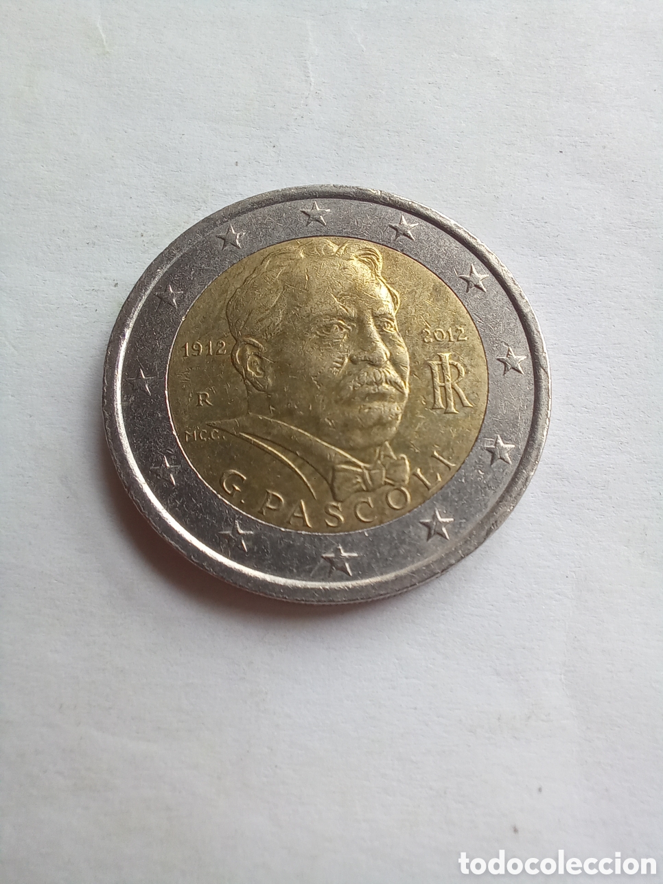 Euros: MONEDA 2 EUROS CONMEMORATIVOS ITALIA - A&Ntilde;O 2012 (CENTENARIO DE LA MUERTE DE GIOVANNI PASCOLI)