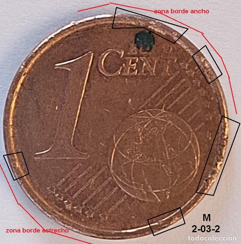 Euros: 1 centimo &euro; de Espa&ntilde;a 2003 con defectos troquelado en 2 caras - Foto 2