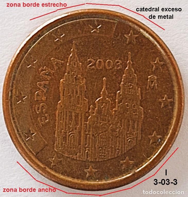 Euros: 1 centimo &euro; de Espa&ntilde;a 2003 con defectos en 2 caras