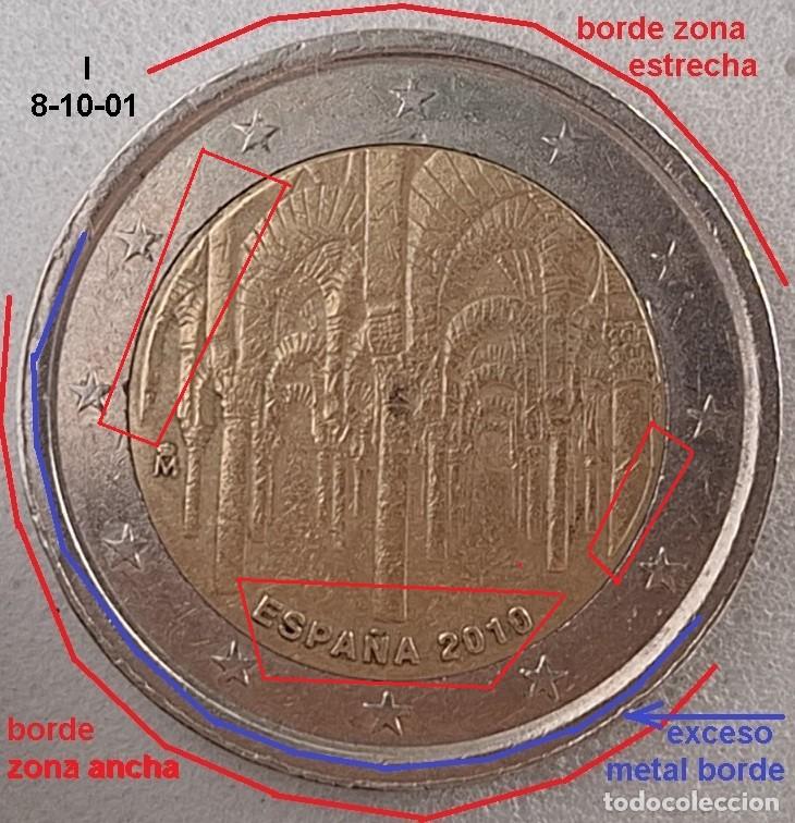 Euros: 2 &euro; 2010 de Espa&ntilde;a Mezquita de C&oacute;rdoba. Defectos en las 2 caras.