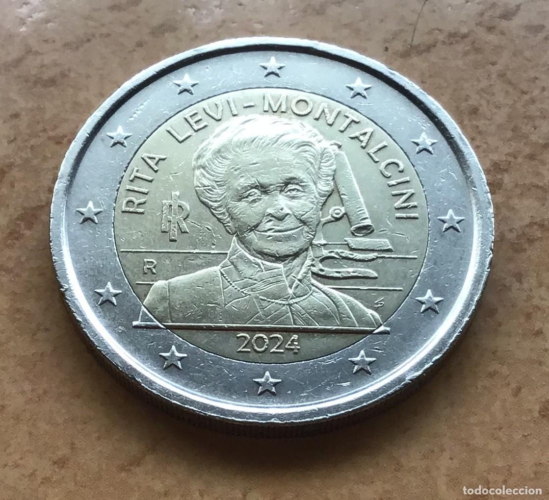 Euros: 2 euros conmemorativos de Italia. Rita Levi Montalcini. A&ntilde;o 2024. Circulada