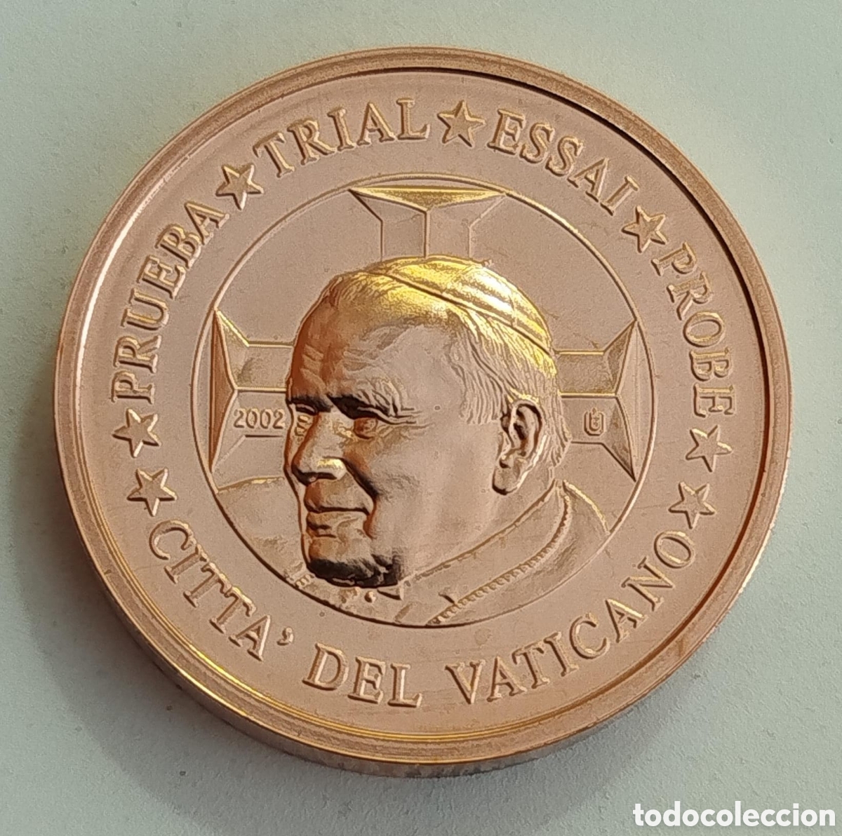 Euros: Moneda 1 C&eacute;ntimo Prueba Vaticano 2002 Specimen