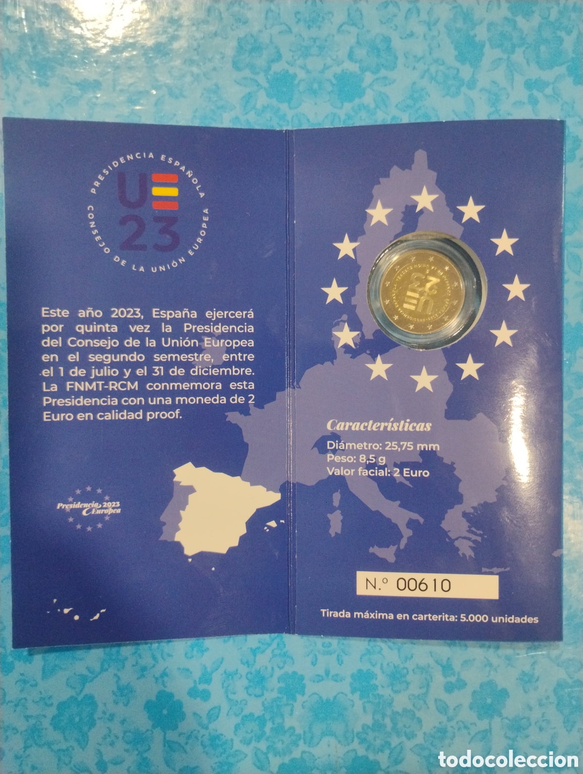 Euros: Cartera Oficial 2&euro; Espa&ntilde;a 2023 Presidencia UE