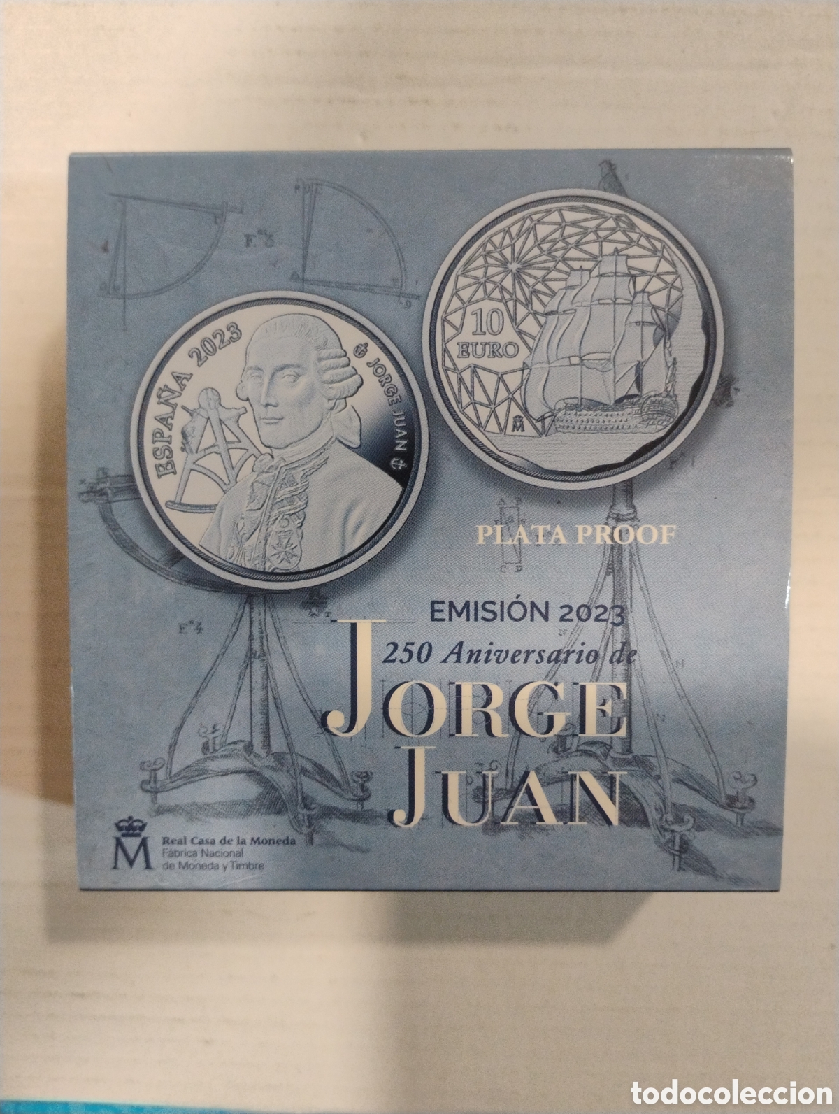 Euro: MONEDA 10&euro; FNMT ESPA&Ntilde;A A&Ntilde;O 2023 JORGE JUAN 250 ANIVERSARIO