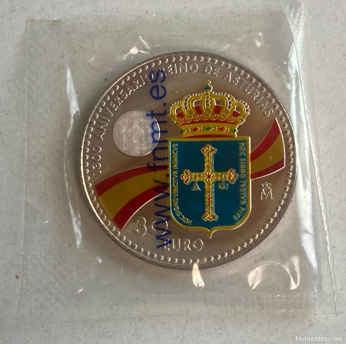 Euros: MONEDA 30 &euro; - 1300 ANIVERSARIO REINO DE ASTURIAS - FELIPE VI Y LEONOR PRINCESA DE ASTURIAS 2018