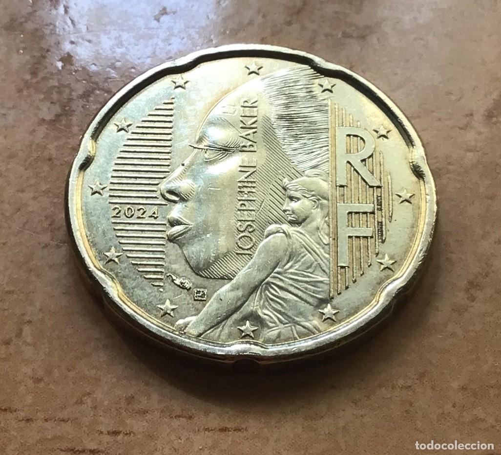 Euros: 20 c&eacute;ntimos de euro de Francia. A&ntilde;o 2024. Nuevo dise&ntilde;o