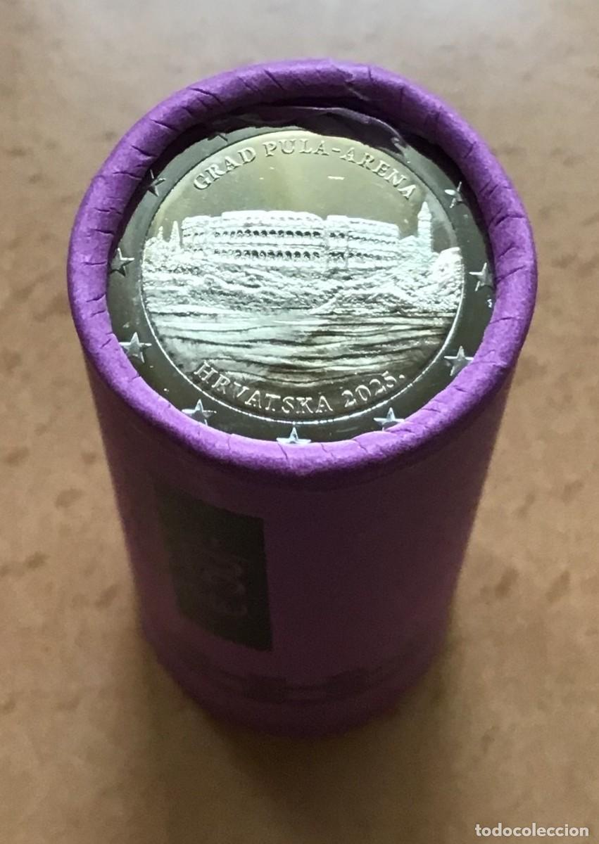 Euros: 2 euros conmemorativos de Croacia. Anfiteatro de Pula. A&ntilde;o 2025. Sin circular