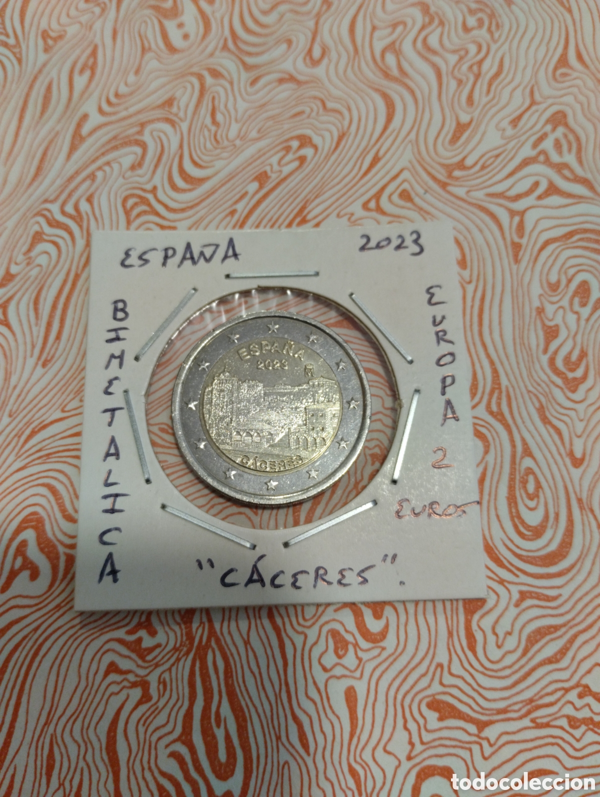 Euros: Moneda 2 euros Espa&ntilde;a a&ntilde;o 2023 C&aacute;ceres mbc encartonada