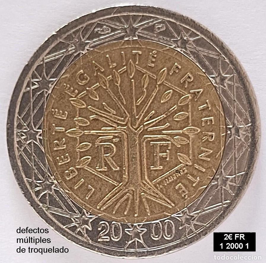 Euros: 2 &euro; 2000 Francia - Arbol de la vida - Defectos troquelado en las 2 caras.