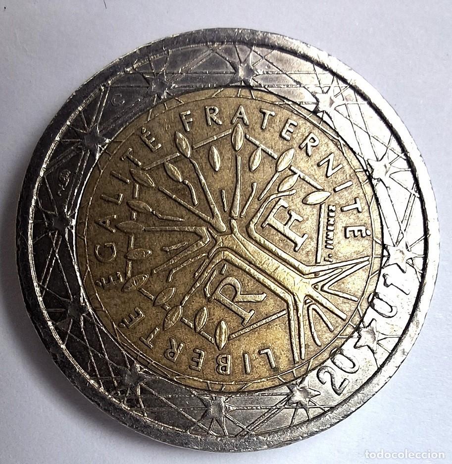 Euros: 2 &euro; 2001 Francia - &Aacute;rbol de la vida - Varios defectos troquelado en las 2 caras y canto.