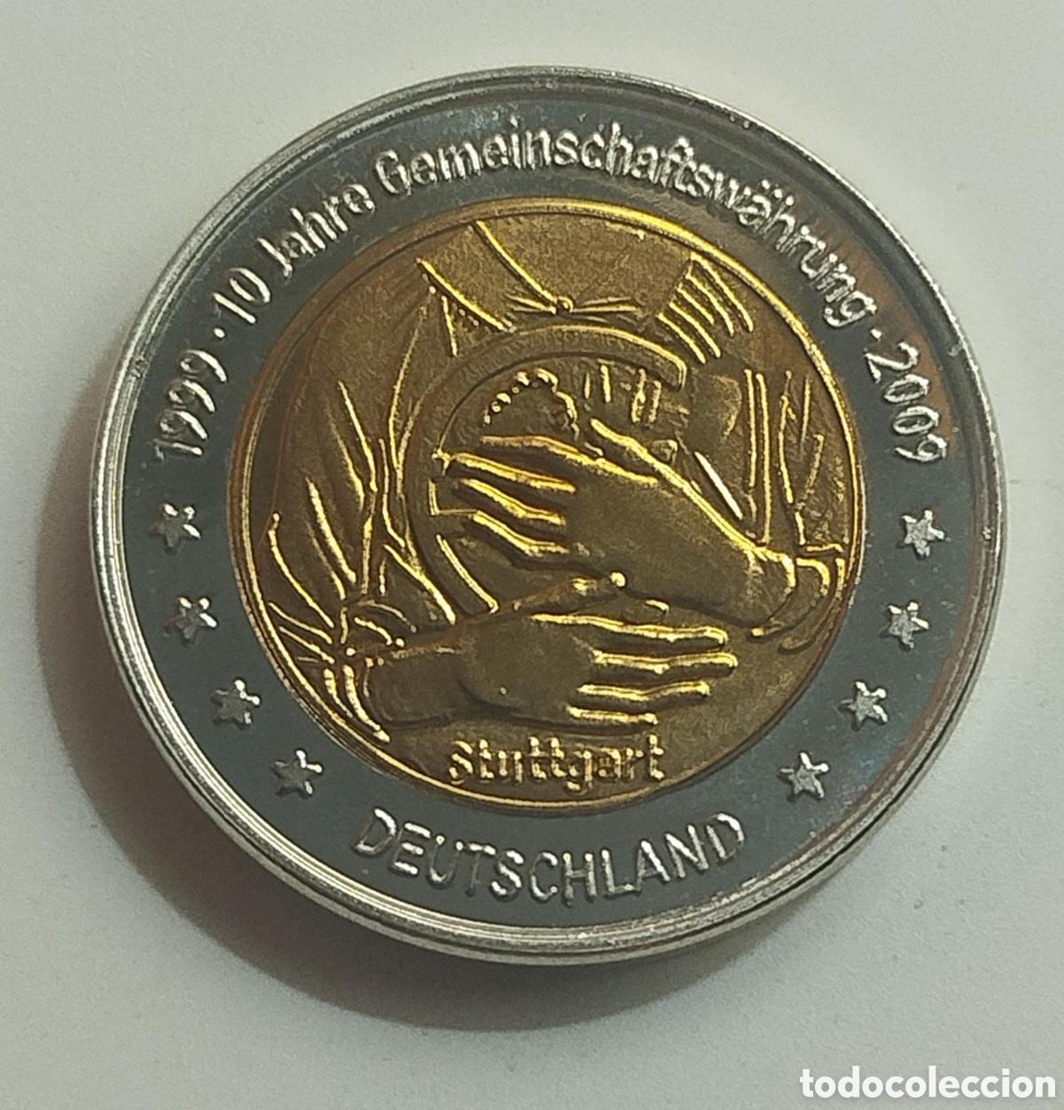 Euros: Moneda 2&euro; Euros Prueba Specimen Alemania 2009 Stuttgart