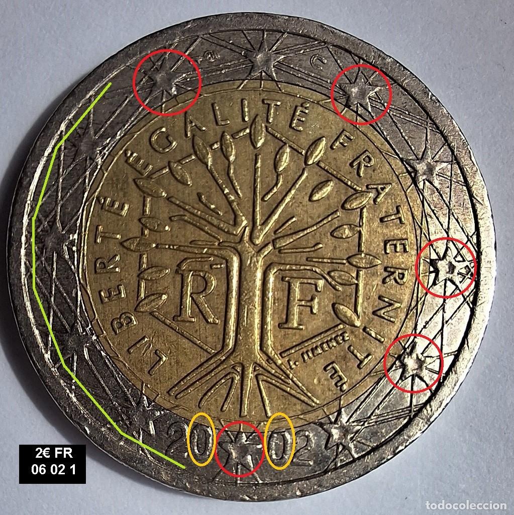Euros: 2 &euro; 2002 Francia - &Aacute;rbol de la vida - Varios defectos troquelado en 2 caras y canto.