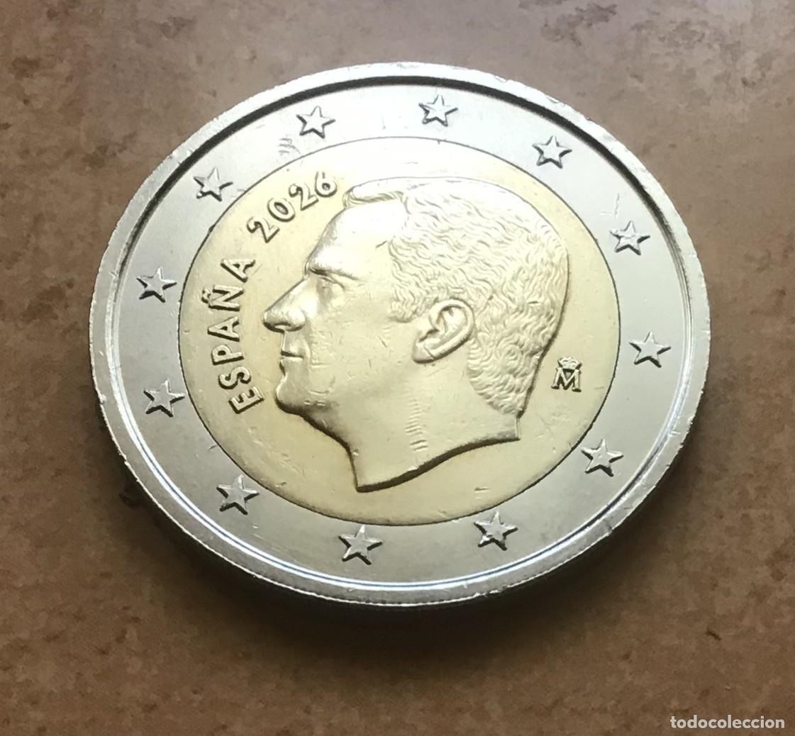 Euros: 2 euros de Espa&ntilde;a. A&ntilde;o 2026. Circulada EBC