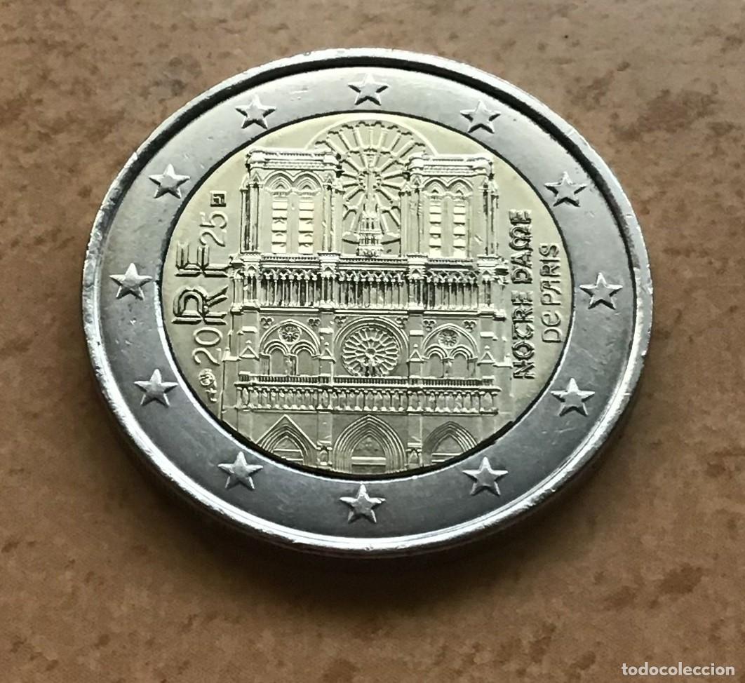 Euros: 2 euros conmemorativos de Francia. Catedral de Notre Dame. A&ntilde;o 2025. Circulada EBC