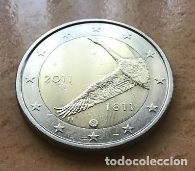Euros: 2 euros conmemorativos de Finlandia. 200 Aniv. Banco Finlandia. A&ntilde;o 2011. Circulada EBC