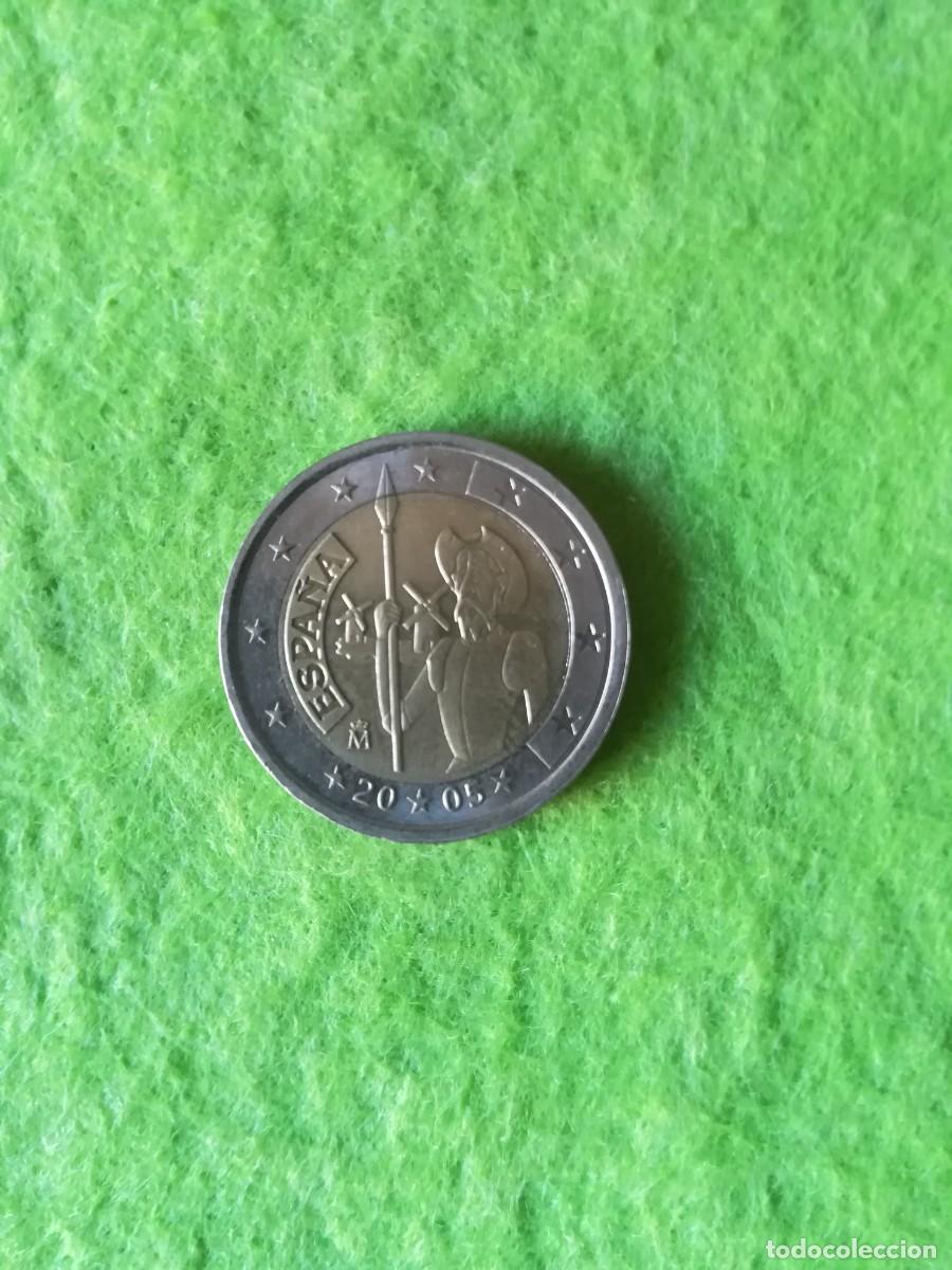 Euros: Moneda antigua 2 euros Espa&ntilde;a Don Quijote 2005