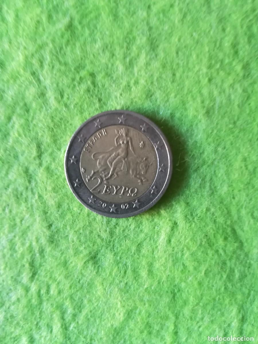 Euros: Moneda antigua 2 euros Grecia rapto de Europa por Zeus 2002