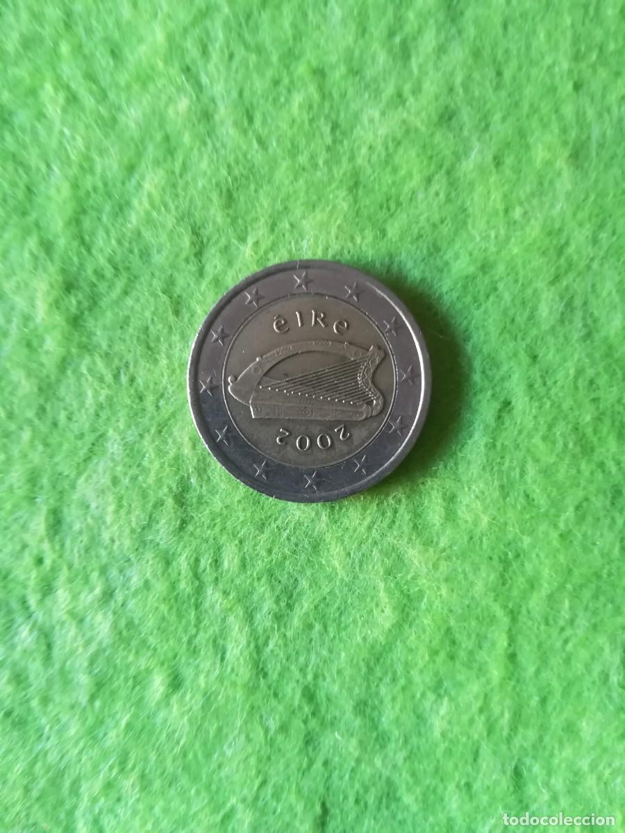 Euros: Moneda antigua 2 euros Irlanda arpa celtica 2002