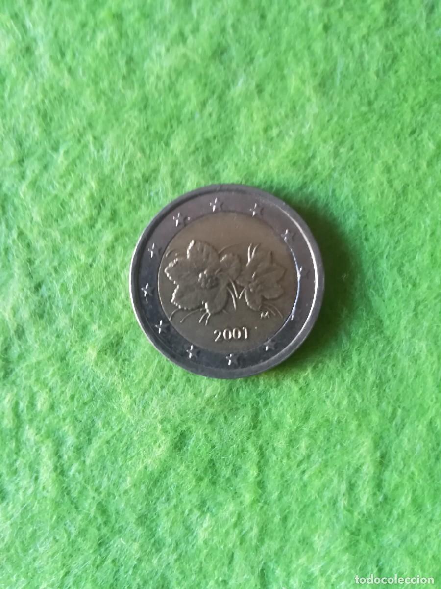 Euros: Moneda antigua 2 euros Finlandia rubus chameromus 2001