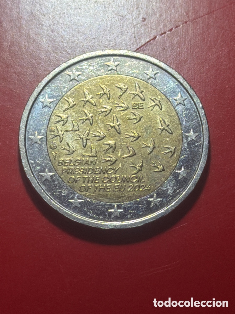Euros: Moneda 2 euros Presidencia belga del consejo de la Uni&oacute;n Europea B&eacute;lgica 2024
