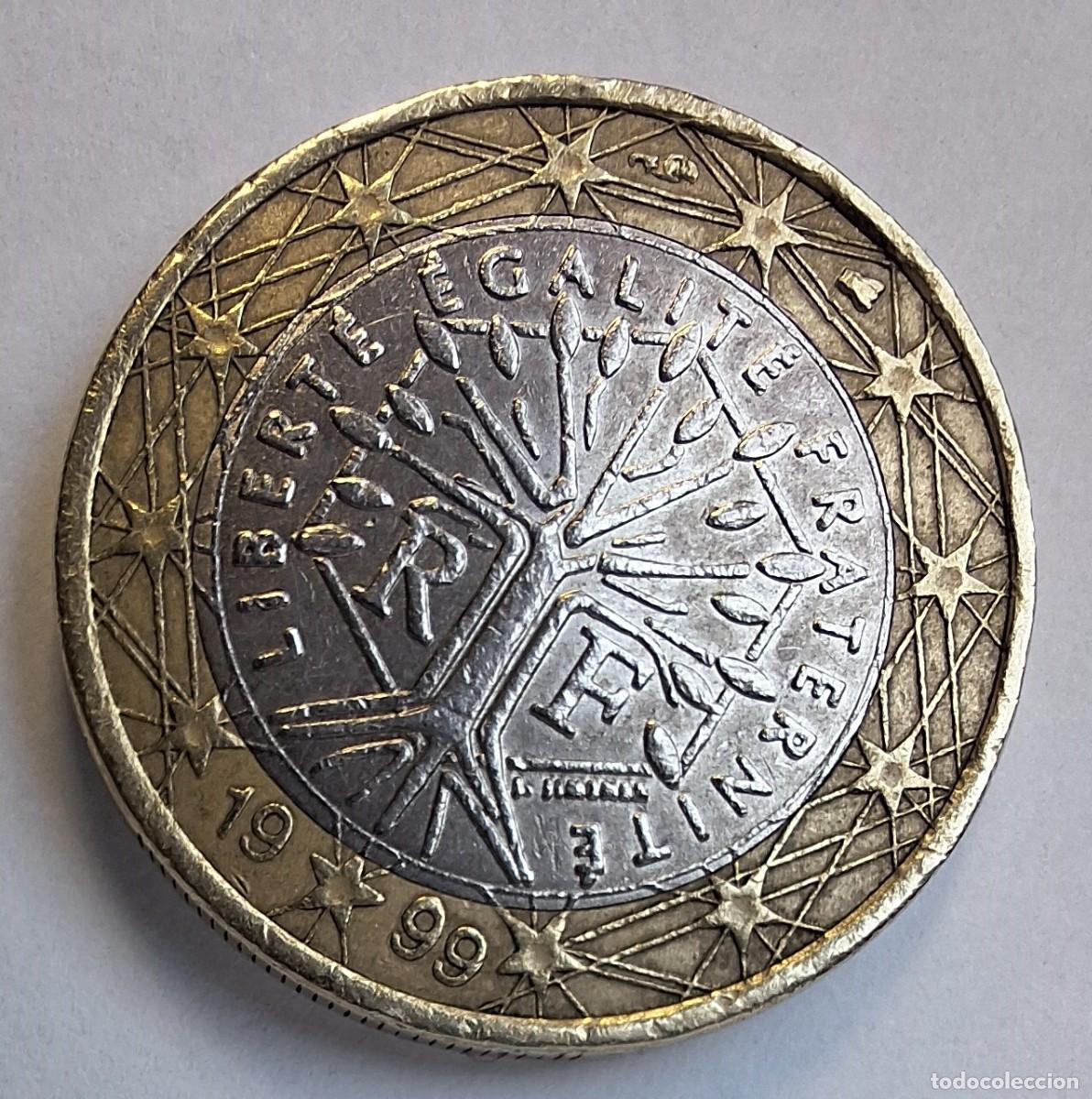Euros: 1 &euro; 1999 Francia - Arbol de la vida - defectos en 2 caras y canto