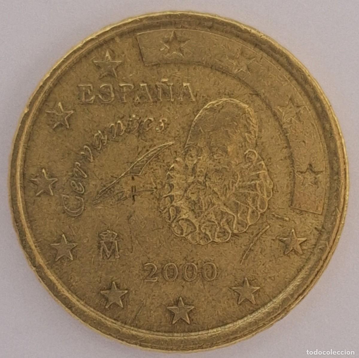Euros: 50 cent euro Espa&ntilde;a 2000 - Cervantes. Defectos en 2 caras