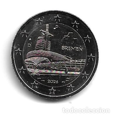 Euros: ALEMANIA 2026. MONEDA DE 2 EUROS DEDICADA A LA CASA DEL CLIMA DE BREMEN. BREMERHAVEN. 1 CECA. SC