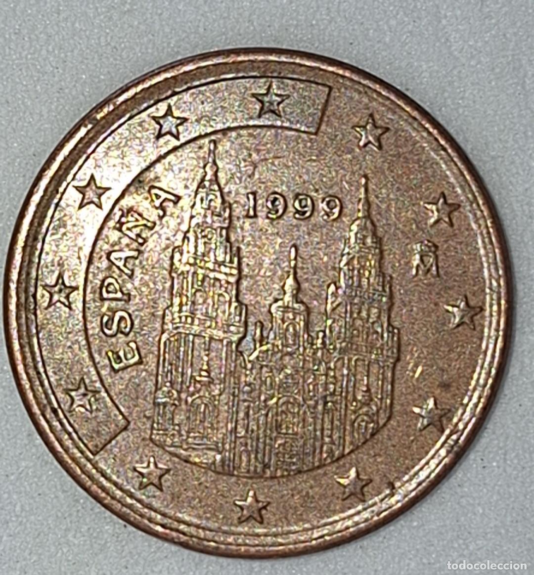 Euros: 5 cent euro Espa&ntilde;a 1999 - Catedral de Santiago. Doble borde en las 2 caras