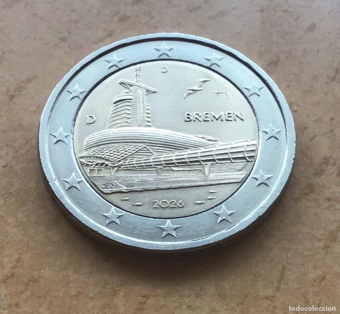 Euros: 2 euros conmemorativos de Alemania. Bremen. A&ntilde;o 2026 ceca D. Circulada EBC +