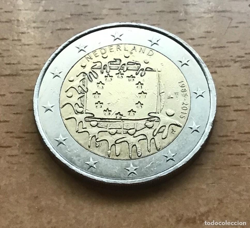 Euros: 2 euros conmemorativos de Holanda (Pa&iacute;ses Bajos). Bandera. A&ntilde;o 2015. Circulada EBC