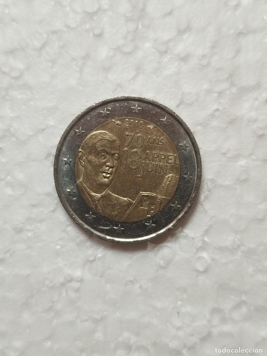 Euros: Moneda 2 Euros Francia 2010 - 70 a&ntilde;os Llamamiento del 18 de Junio - MBC - Circulaci&oacute;n