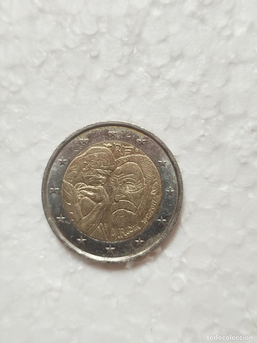 Euros: Moneda 2 Euros Francia 2017 - A. Rodin 1917-2017 - MBC - Circulaci&oacute;n