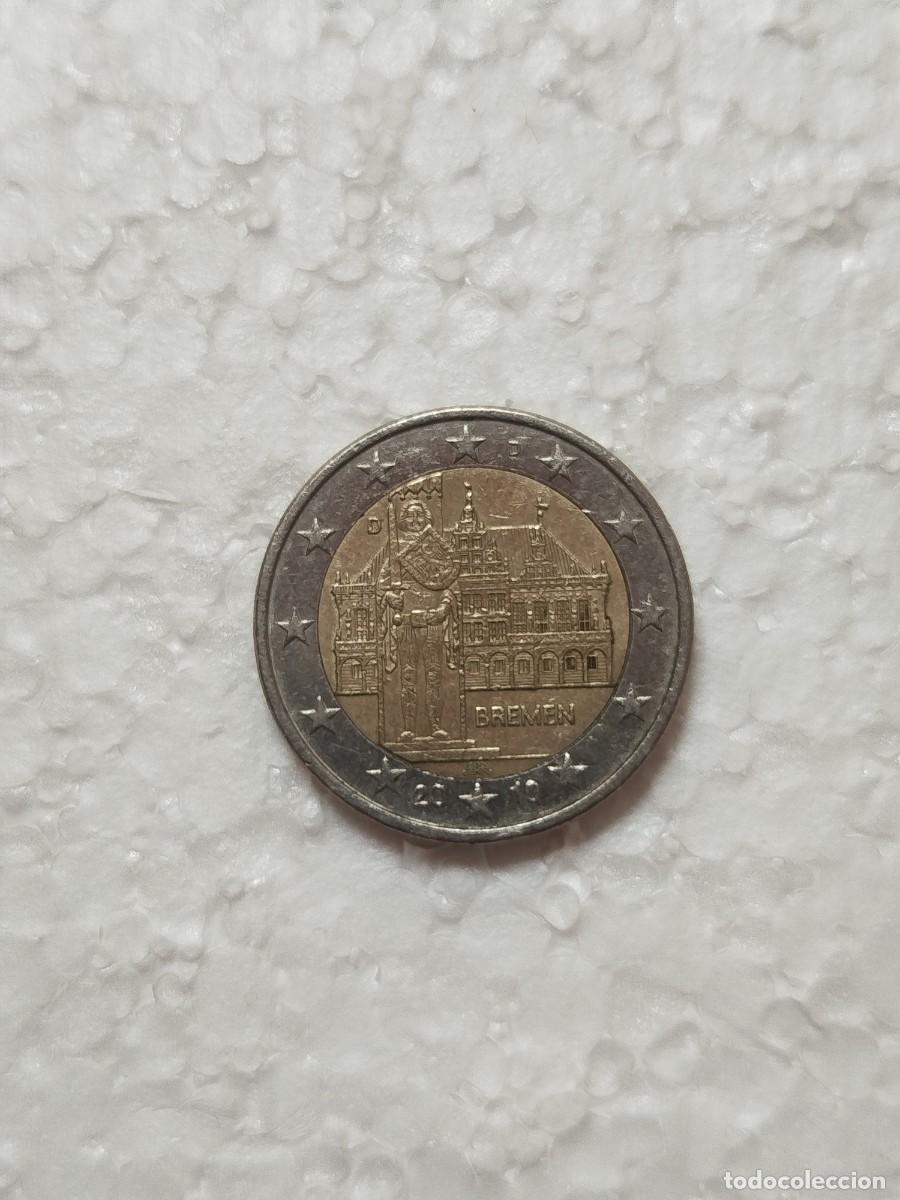 Euros: Moneda 2 Euros Alemania 2010 - Bremen (Ayuntamiento y Roland) - MBC - Circulaci&oacute;n