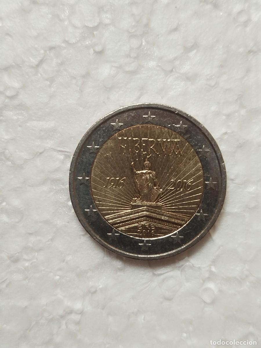 Euros: Moneda 2 Euros Irlanda 2016 - Hibernia, Centenario del Alzamiento de Pascua - MBC - Circulaci&oacute;n