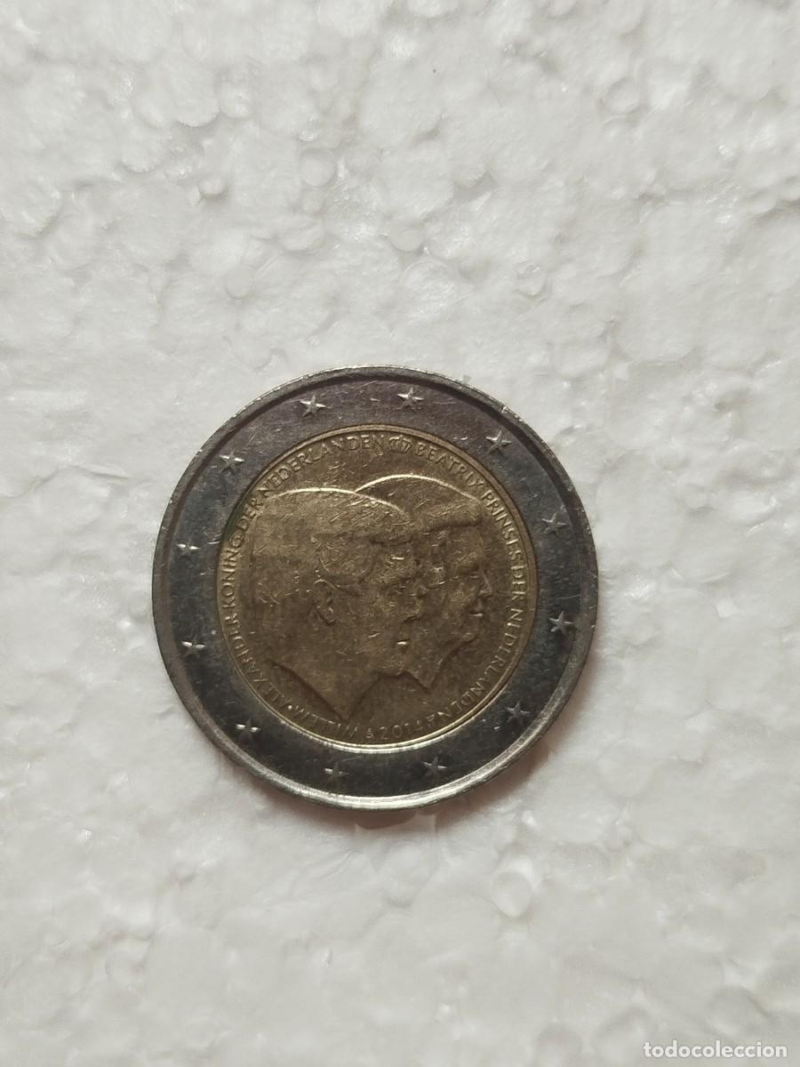 Euros: Moneda 2 Euros Pa&iacute;ses Bajos 2014 - Doble Efigie Beatrix y Willem-Alexander - MBC - Circulaci&oacute;n