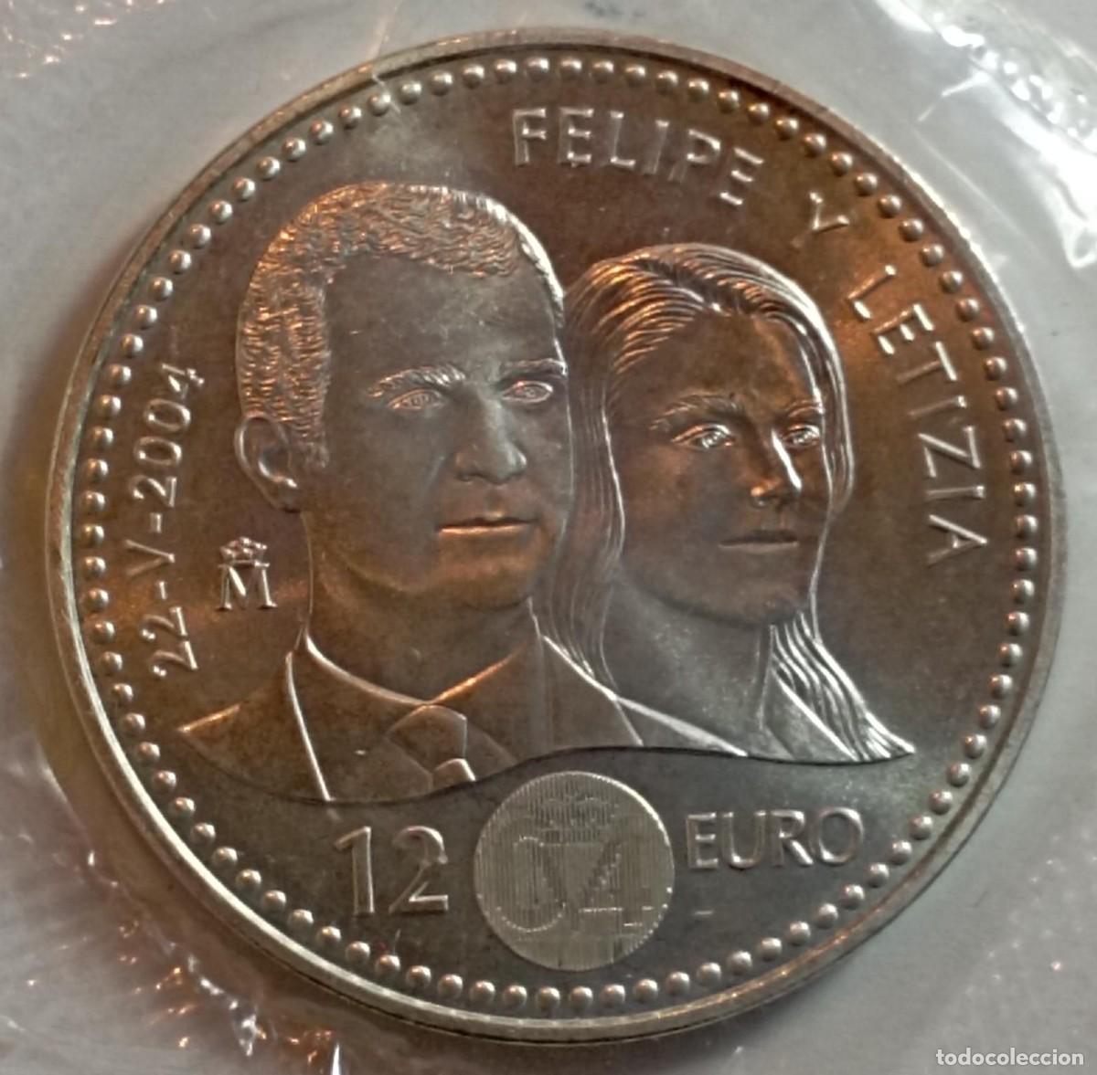 Euros: Moneda de Espa&ntilde;a 12 euros del 2004 de plata