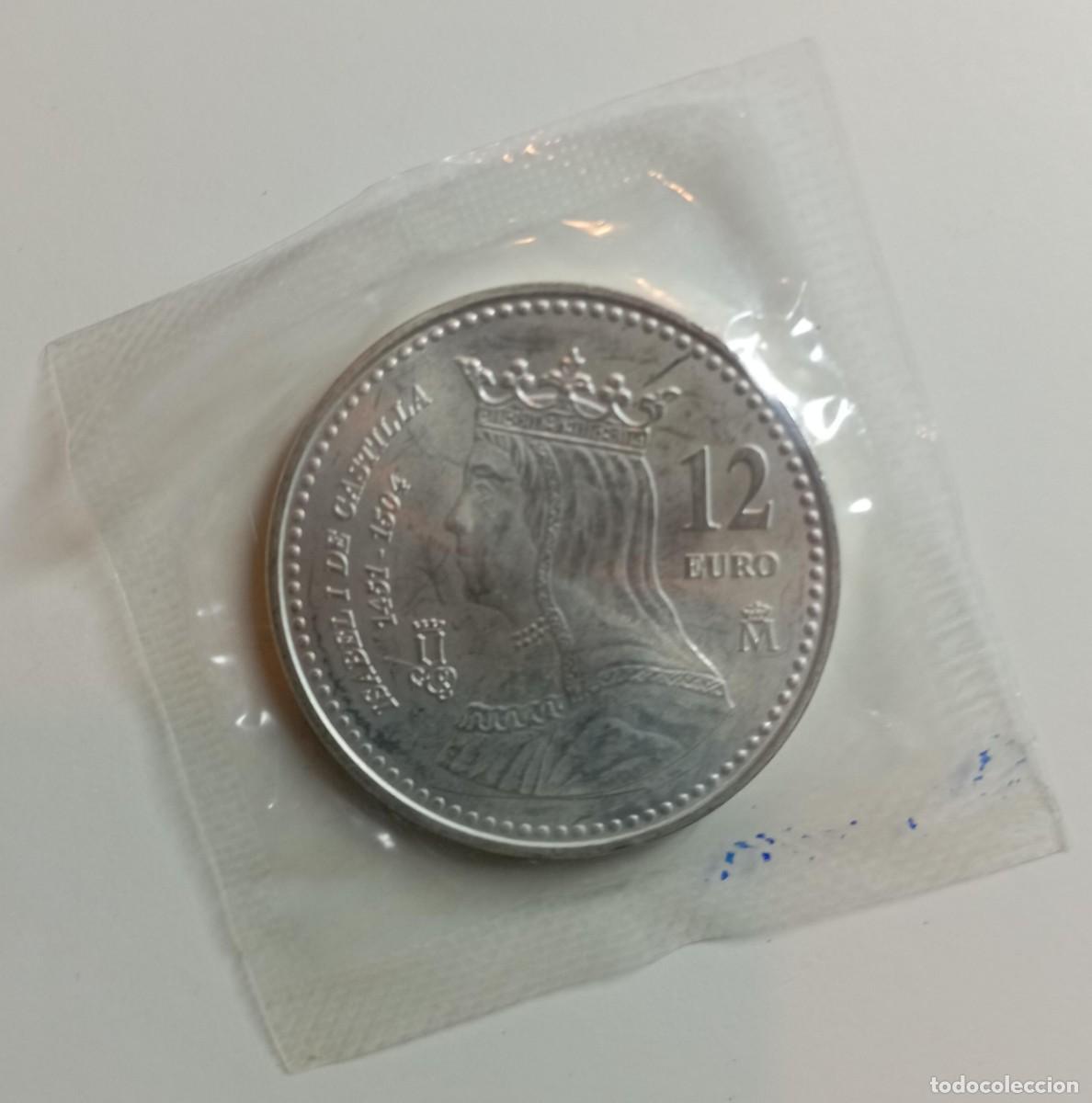 Euros: Moneda de Espa&ntilde;a 12 euros del 2004 de plata - Foto 2