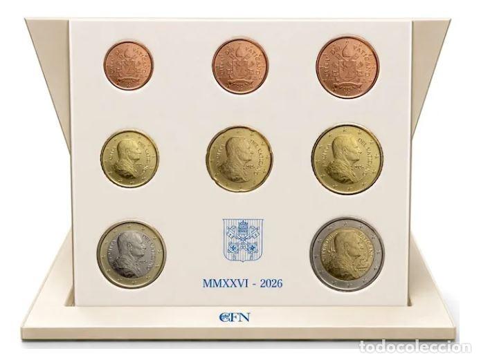 Euros: VATICANO 2026 - CARTERA OFICIAL - 8 VALORES - PAPA LEON XIV - NUEVO DISE&Ntilde;O