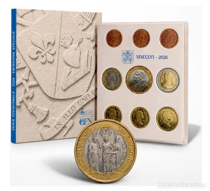 Euros: VATICANO 2026 - CARTERA OFICIAL - 9 VALORES - PAPA LEON XIV - NUEVO DISE&Ntilde;O