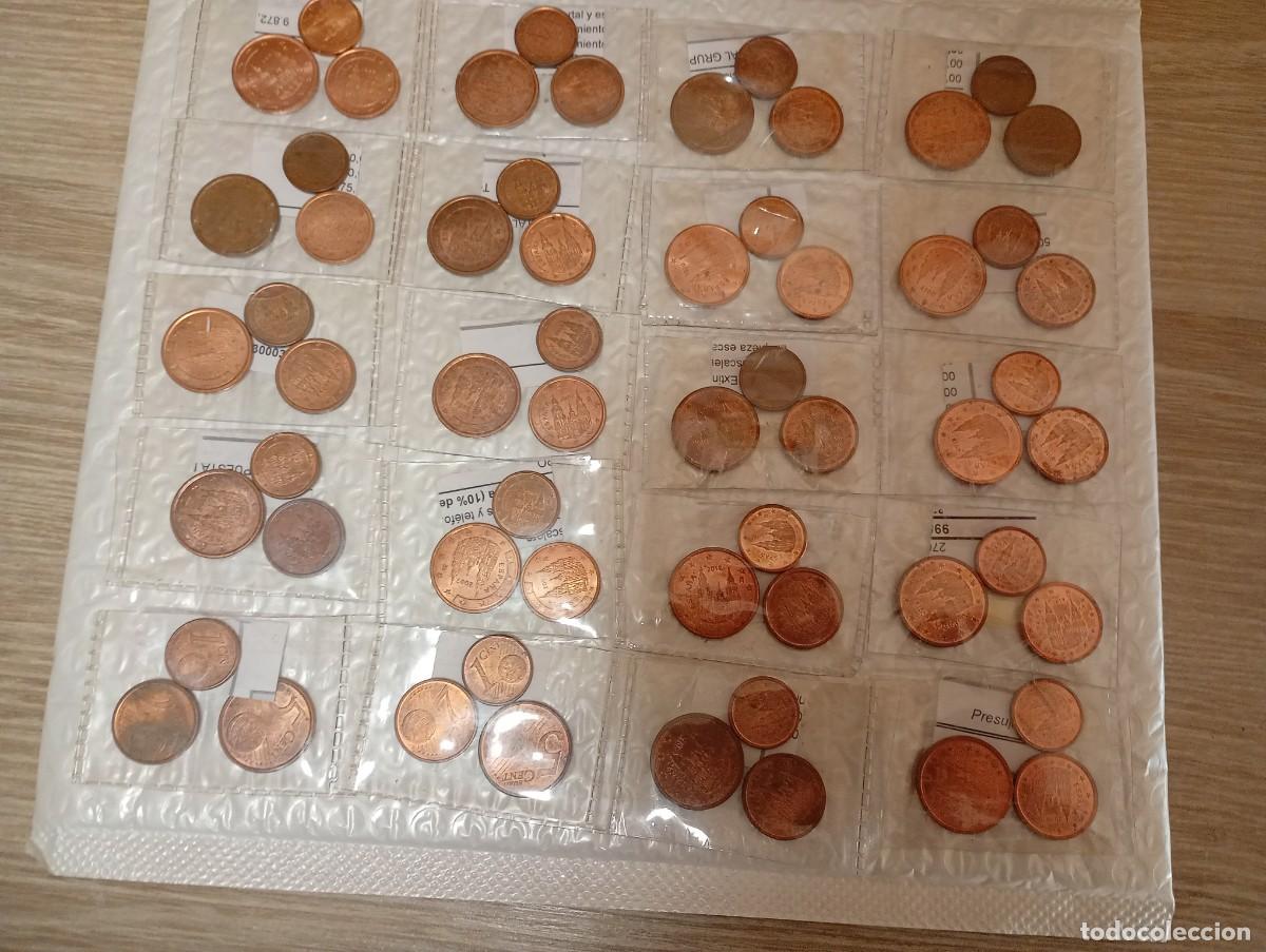 Euro: 20 trios monedas Espa&ntilde;a 5-2-1 ctm. a&ntilde;os diferentes
