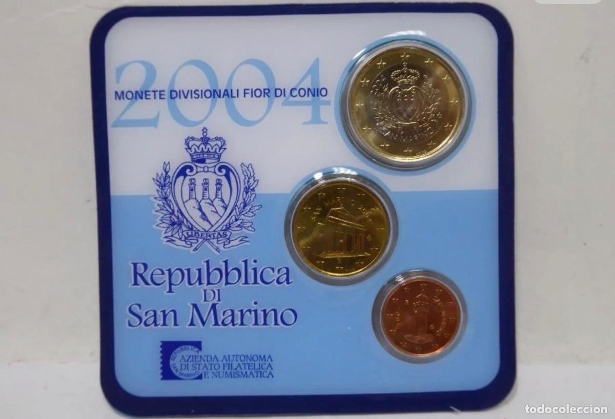 Euros: SAN MARINO 2004 &mdash; MINI SET OFICIAL FDC &mdash; 1&euro; + 10 CENT + 1 CENT