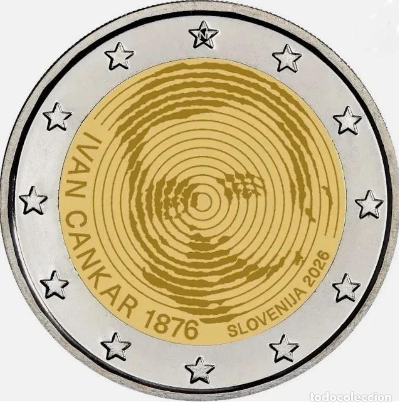 Euros: MONEDA 2 EUROS ESLOVENIA 2026 - IVAN CANKAR - SIN CIRCULAR