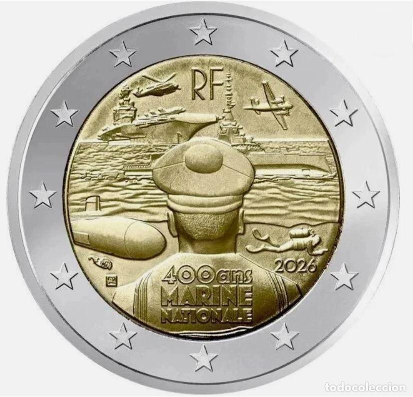 Euros: MONEDA 2 EUROS FRANCIA 2026 - ARMADA FRANCESA - SIN CIRCULAR