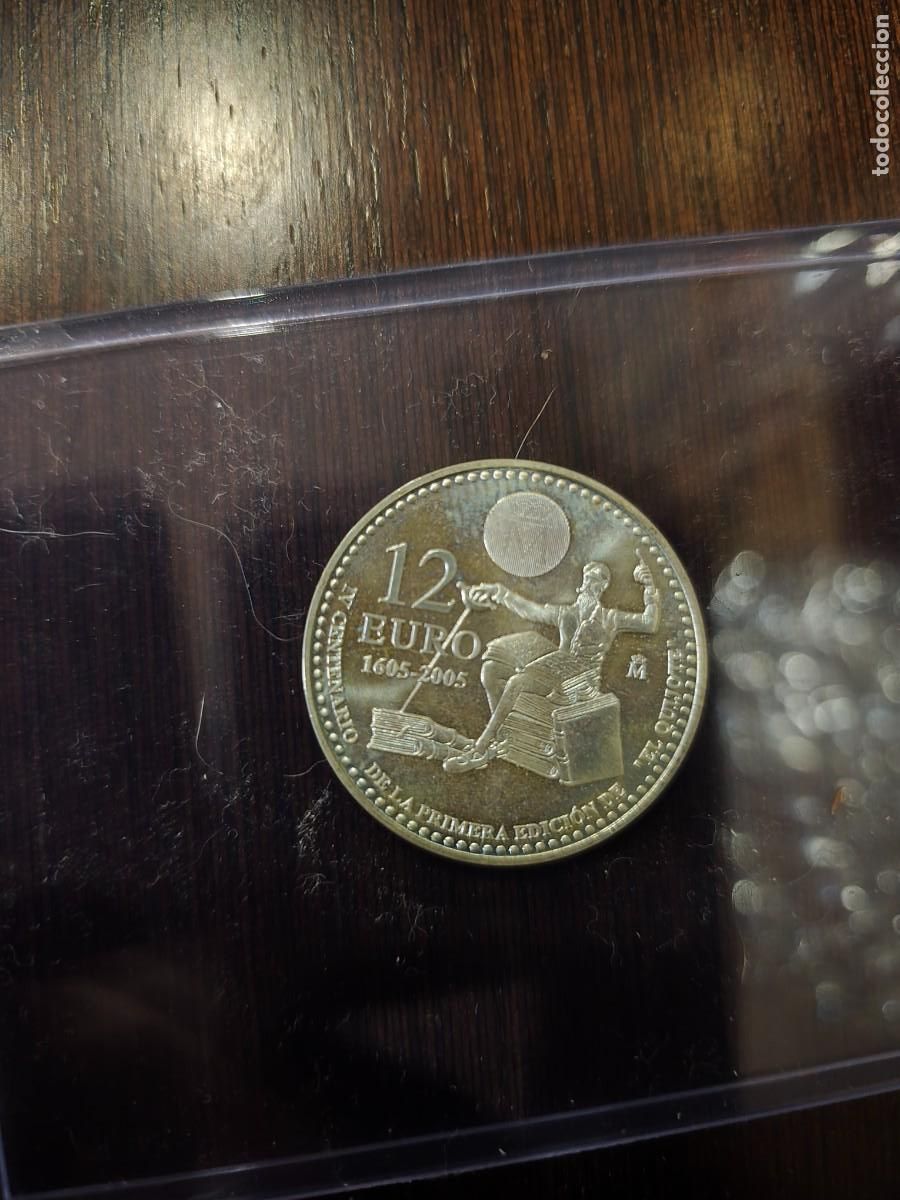 Euros: MONEDA 12 EUROS IV CENTENARIO QUIJOTE 2005